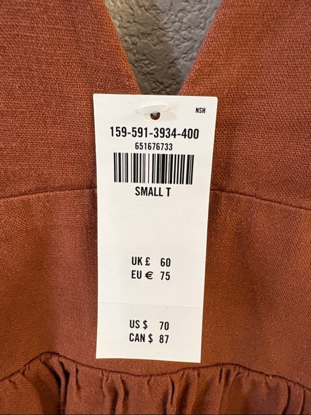 Rust Halter Mini Dress - Picture 6 of 6
